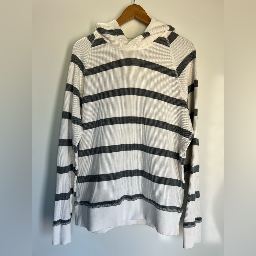 Express White and Gray Striped Men's Shirt
